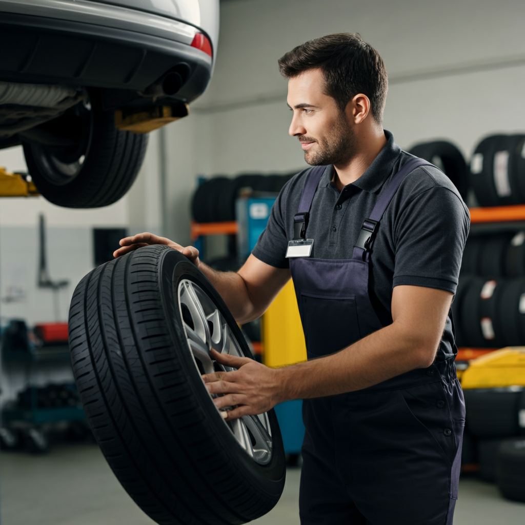Long Do Part Worn Tyres Last - mechanic hull inspecting tyre